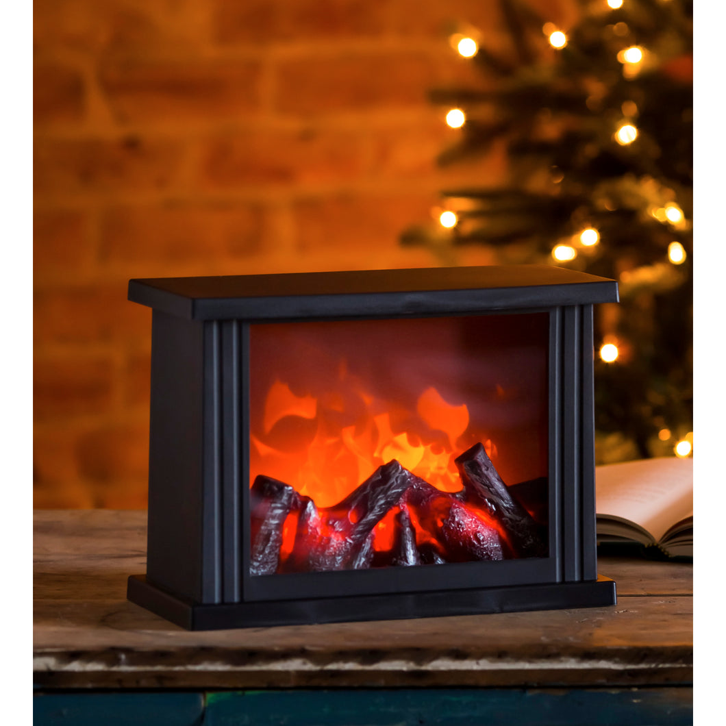 LED black fireplace