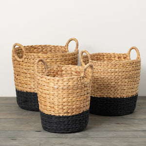 Handled basket set of 3