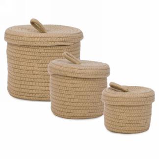 Basket-set of 3 with lids
