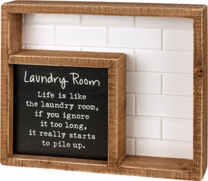 box sign- laundry room