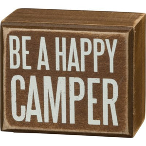box sign-camping theme