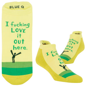 Blue Q sneaker socks