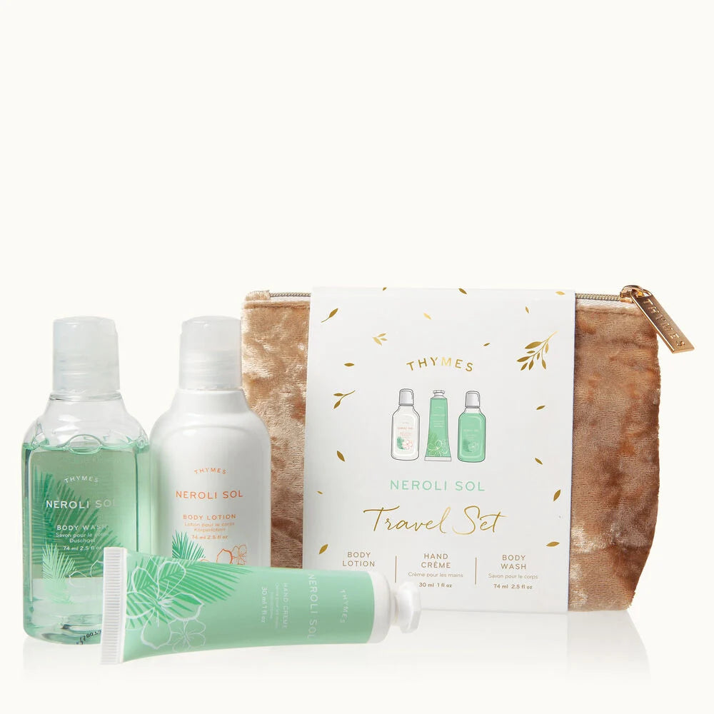 Thymes travel set with beauty bag